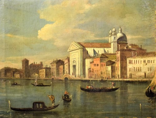 Venise, l'église de Santa Maria del Rosario - Francesco Tironi (Venise 1745-1798) - Tableaux et dessins Style Louis XVI